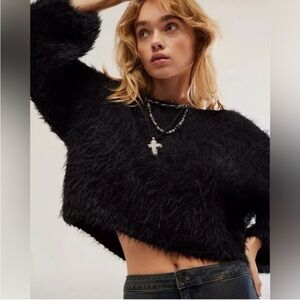 FREE PEOPLE Flurry Sweater In Black, S